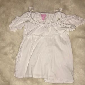 Lilly Pulitzer White Ruffle Top